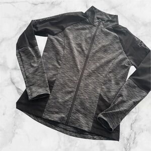 Gray and Black Zip-Up Jacket